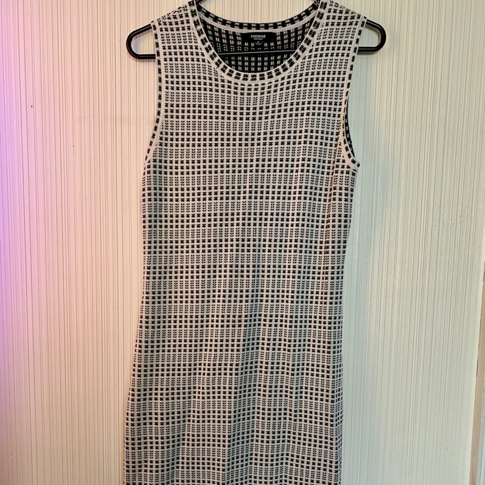 Black & White Premise Cocktail Dress